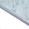 4x White Faux Leather Dining Chairs & Grey Marble Glass Dining Table Dining Set