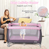 4 in 1 Infant Nursery Center with Bassinet & Changing Table Pink