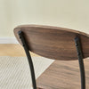 Set of 2 Dining Chairs Wooden for Dining Room Kitchen Side Chairs Stable Brown