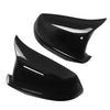Side Mirror Cover Caps Gloss Black For BMW 5 Series F10 F11 2011-2013 Pre-LCI