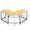 Computer Desk Office Study Workstation Metal Legs Home Corner Table Stand MDF