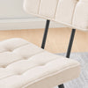 Braxton 2x Cream Boucle Fabric Black Leg Dining Chair