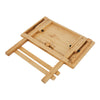 Portable Camping Bamboo Wooden Table Breakfast Writing Laptop Table Adjustable