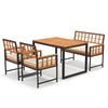 4 Pieces Acacia Wood Patio Dining Set-Natural