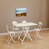 Small White Table And 2/4 Chairs Breakfast Bar Kitchen Dining Room Furniture Set