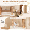 Modern Wooden Cat Towe 149 cm Tall Solid Wood Cat Tree-White