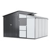 Storage Shed Equipment Combo Package Steel Tool Shed + Polycarbonate Sunroom Kit