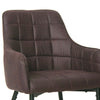 Set of 2 Faux Leather/Suede Dining Chairs Metal Legs Reception Restaurant Chair