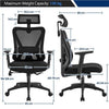 Ergonomic Office Chair Computer Desk Chair High Back Adjustable Chair Black