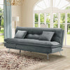 Click-Clack Recliner Large Velvet Sofa Bed Adjustable Couch Double Sleeper Chair