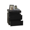 Multi-type Modern High Gloss Bedside Table Storage Drawer Nightstand Cabinet LED