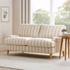 Dusk Hampshire Natural Stripe Textured Weave & Warm Oak 2 Seater Sofa RRP £529