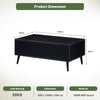 Black Coffee Table Lift Up Top With Storage Living Room Home Office