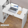 Computer Desk Corner Study Writing Table Workstation with 6 Open Compartments