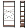 5 Tier Industrial Bookshelf Standing Storage Shelf Shelving Units Bookcase 180cm