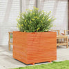 Garden Planter Wax Brown 80x80x72 Solid Wood Pine Y3N5