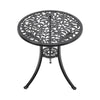 3pcs Garden Cast Aluminium Bistro Set Outdoor Coffee Table with Chairs &Cushions