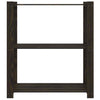3-Tier Storage Rack Black 80x38x90 Solid Wood Pine G1P8