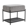 Small Corduroy Shoe Bench Upholstered Storage Footstool Bench Hallway Entryway