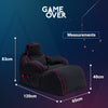 Game Over Video Gaming Bean Bag Lounger Chair High Back Adult Gamer Beanbag Seat