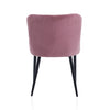 2/4/6 Pcs Dining Chairs Set Velvet Padded Seat Metal Legs Kitchen Armchair Home