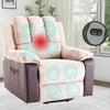 Electric Recliner Massage Heated Vibration Sofa Reclining Lounge Armchair Brown