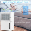 12L/D Portable Home Dehumidifier Quiet Electric Dehumidifier with 24H Timer