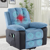 Electric Recliner Sofa Massage Heated Vibration Armchairs Storage Chairs Grey