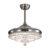 42" Ceiling Fan Light with Remote Control 3 Colour LED Invisible Fan Chandelier