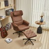 Home Office Swivel Chair Chenille Recliner Sofa Chairs Lounge Armchair Footstool