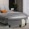 Semi Round Ottoman Storage Stool Bench Bed End Chair Footstool Blanket Chest Box