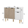 Living Room Sideboard Storage Cabinet with 2 Doors 2 Drawers TV Stand Cabinet
