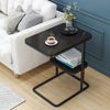 C Shape 2 Tiers End Table Bay Window/Bed/Sofa Side Unit with Shelf Marble Effect