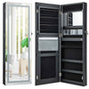 108cm Jewelry Mirror Cabinet Lockable Jewelry Door & Wall Cabinet Black