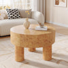 31.5-Inch Round Coffee Table, Modern Wooden Circle Tea Table for Living Room