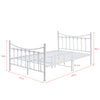 Strong Metal Bed Frame 4ft 4ft6 Double Size Solid Bedstead Base +MATTRESS