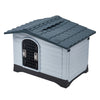 Large Plastic Dog Kennel Pet House Weatherproof Indoor Outdoor Animal Shelter