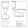 Bathroom Traditional Close Coupled Toilet Pan With Soft Close Seat Cistern WC