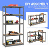 Multipurpose Display Stand 5 Shelf Storage Rack Garage Shelving Unit-Grey