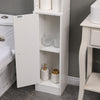 Modern Bathroom Tall Cabinet with Storage Shelf&Door Corner Shelf Bookshelf