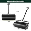 63L Metal Garden Lawn Roller Water Sand Filled Drum Grass Roller Tow Behind