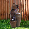 Garden Water Feature Fountain Waterfall Mains Power Light Outdoor Ornament Pump