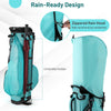 Golf Club Carry Bag w/ Rain Hood & Umbrella Holder for Women & Men-Blue