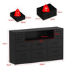 10 Drawers Chest of Drawers Bedside Cabinet Storage Bedroom Furniture Non-woven