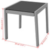 Sun Lounger Set 3 Piece Aluminium Black with Table Patio Lounge Bed