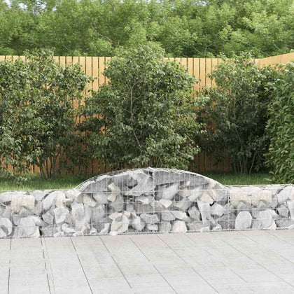 Arched Gabion Baskets 8 pcs 300x30x40/60 cm Galvanised Iron