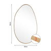 Framed Arched Mirror Wall Mounted Vanity Makeup Bedroom Glass Dressing Mirror