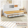 Daybed Frame with 3 Storage Drawers Single Guest Bed