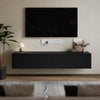 Floating TV Cabinet 160cm Long Slim TV Stand Wall Mounted Media Storage Cupboard