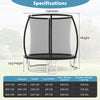 8FT Trampoline Outdoor Backyard Trampoline for Kids & Adults-Black